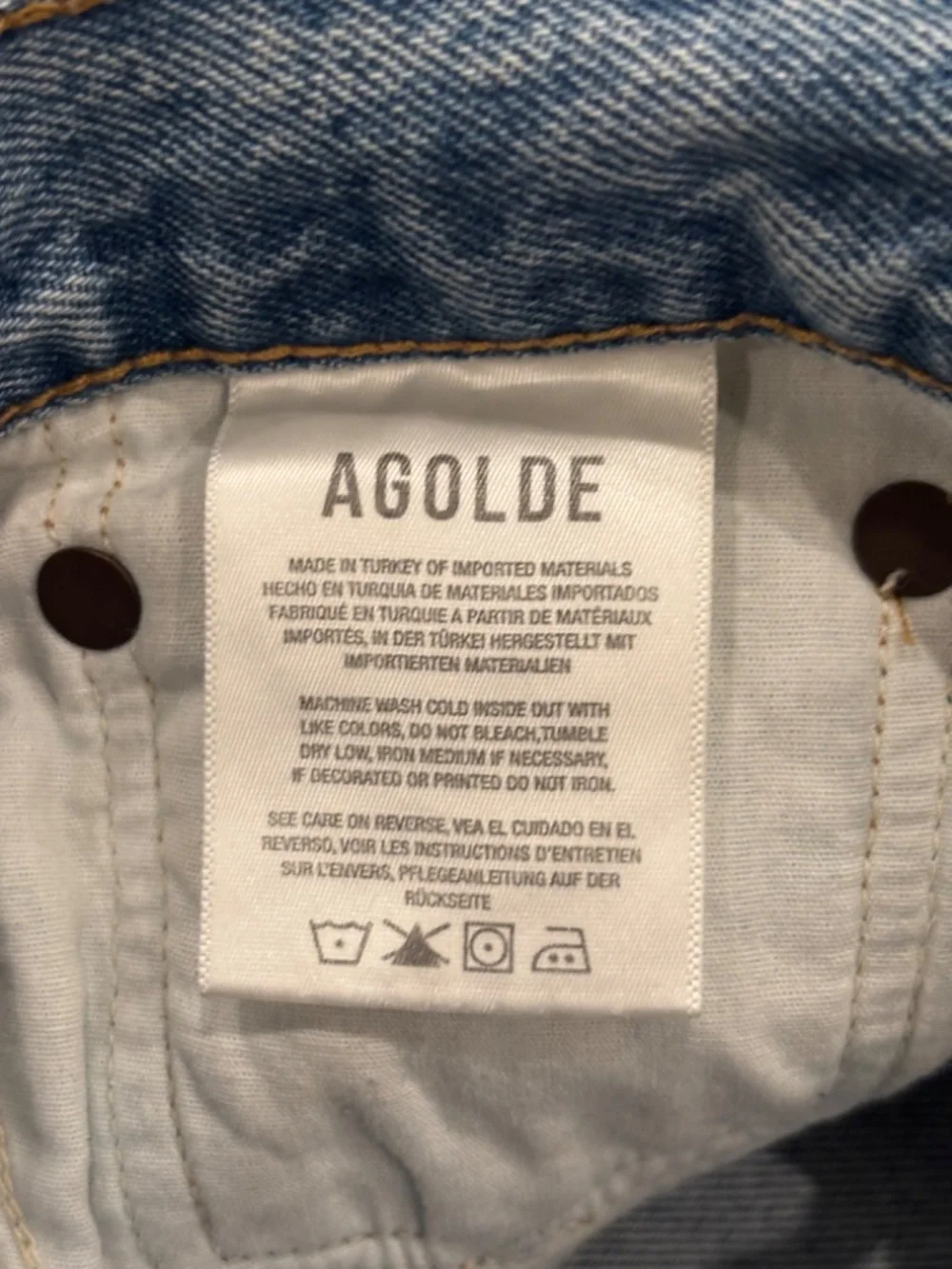 Agolde Parker High Rise Cutoff Distressed Denim Shorts Swapmeet Womens 24